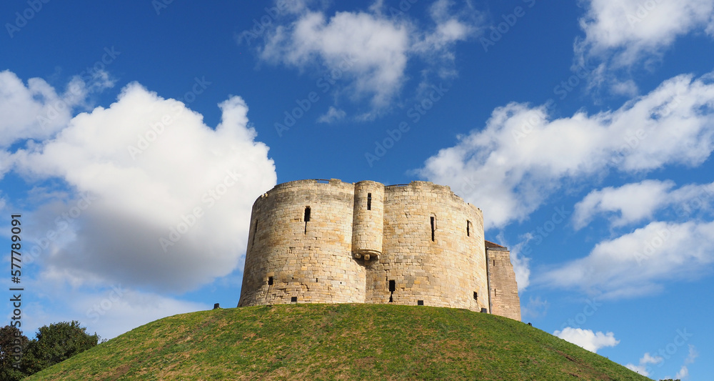 the famous historic monument called Clifford's Tower in York