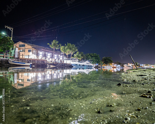 Canvas Print view on a lowtide night
