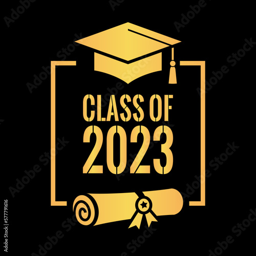 Graduation class of 2023 vector education design
