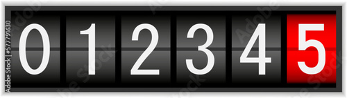 Counter with numbers vector design