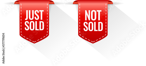 Just sold and Not sold vector tags