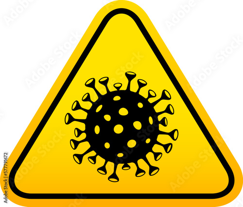 Virus warning security sign