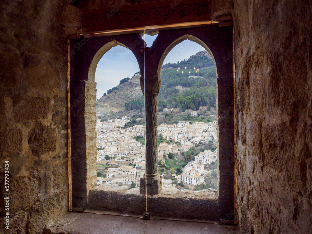 Obraz premium View from inside Cazorla Yedra Castle, Spain