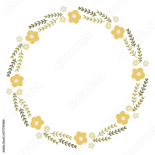 frame with yellow flowers
