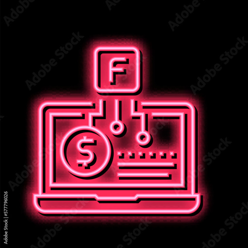 smm service business neon glow icon illustration