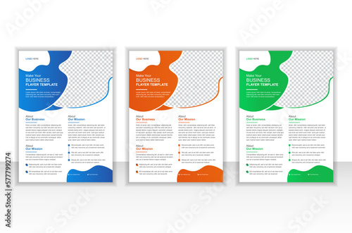 Modern and attractive flyer design template. brilliant design with creative ideas for professional business.