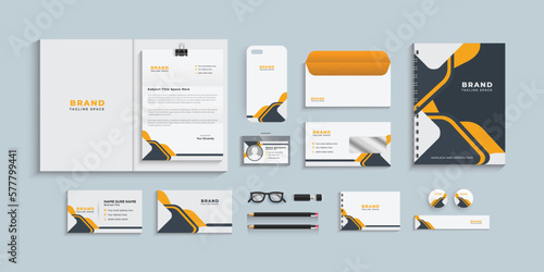 Corporate identity set template, Business stationery set, eps