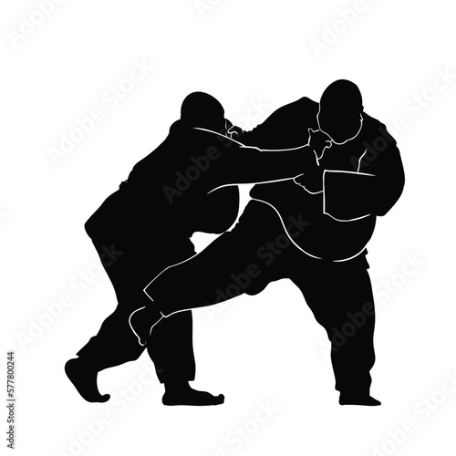 judo player silhouette illustration photo
