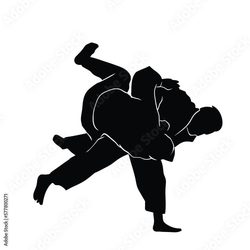 judo player silhouette illustration photo