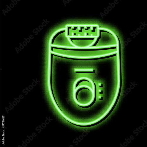 epilator device neon glow icon illustration