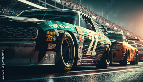 NASCAR, Motorsports, Generative AI, Illustration © emir