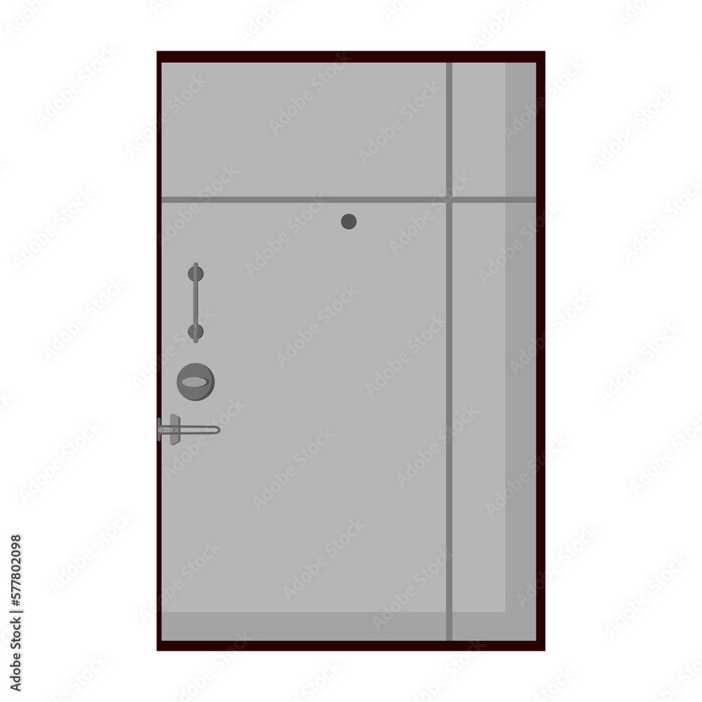 inside of modern door on white background in flat vector illustration design inside of modern door on white background in flat vector illustration design