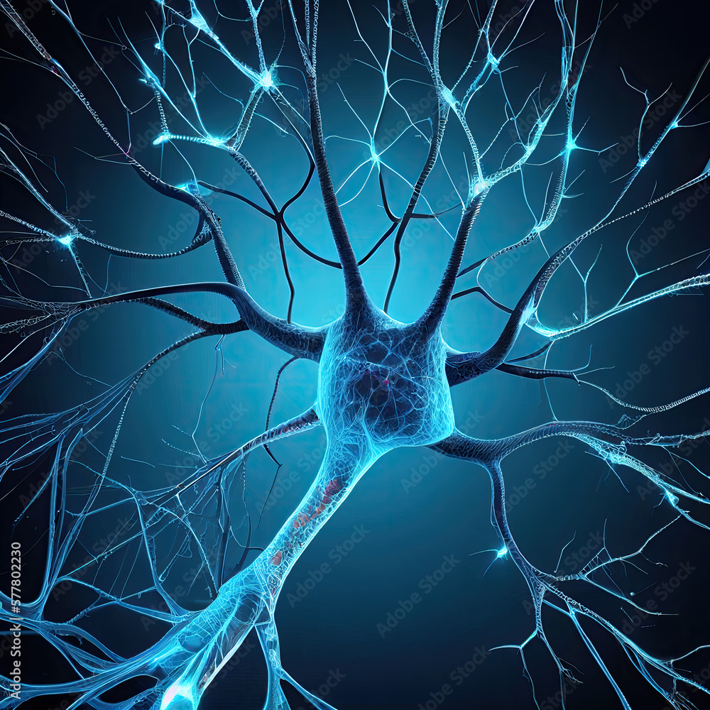 Brain nerve cells. Created with AI generation tools. Brain nerve cells. Created with AI generation tools.