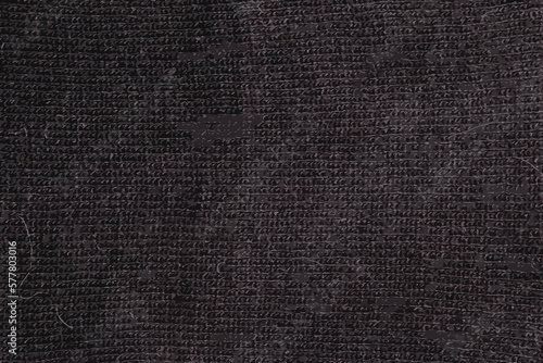 Realistic illustration of black textured wool knitted fabric. Close-up, fabric, knitwear.