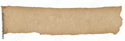 Horizontal paper scroll or parchment manuscript. Vintage concept. AI generated, human enhanced
