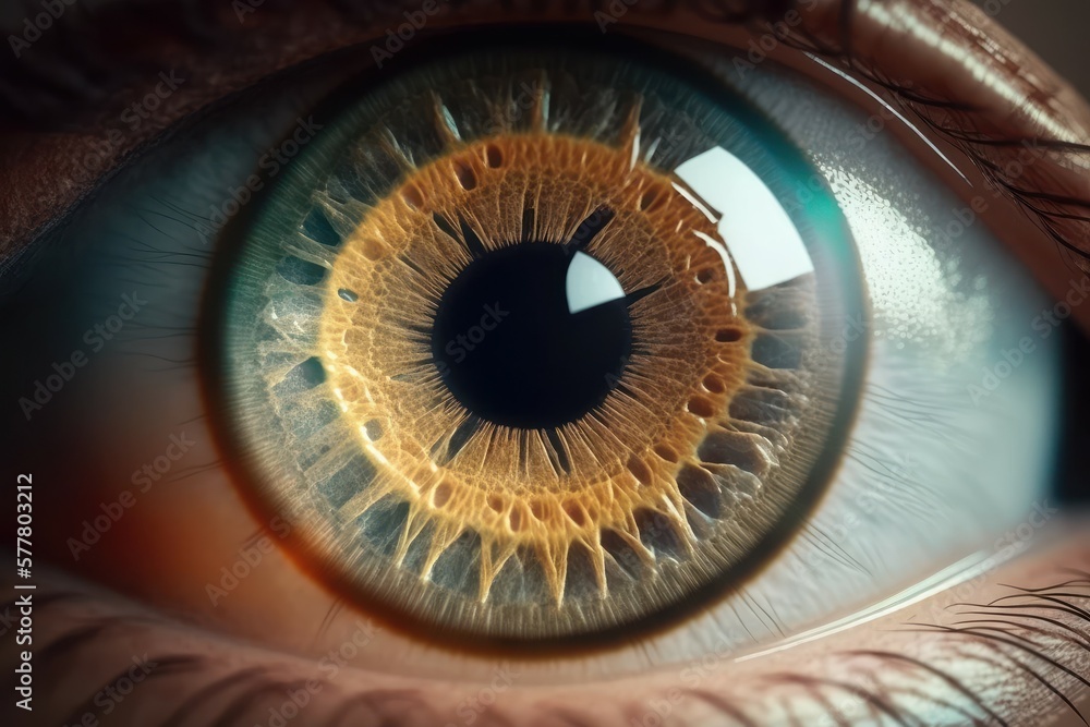 The human eye macro close up. AI generated