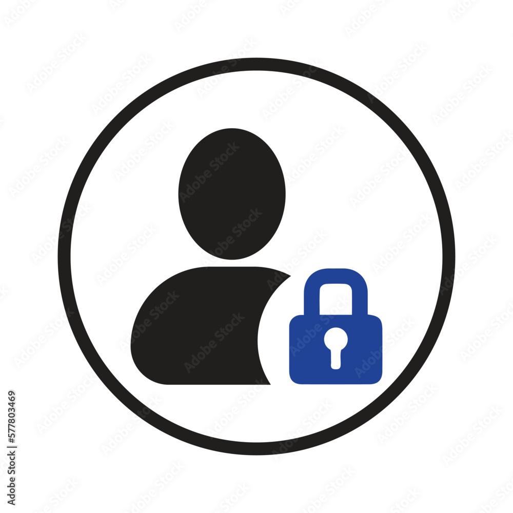 security man lock icon security man lock icon