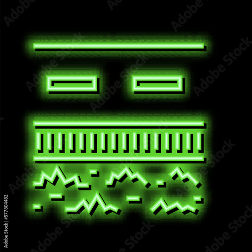 road drainage system neon glow icon illustration