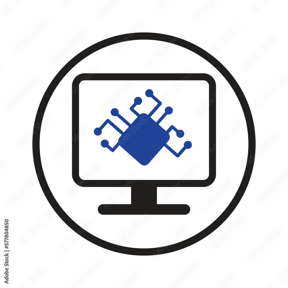 Fototapeta premium computer technology icon