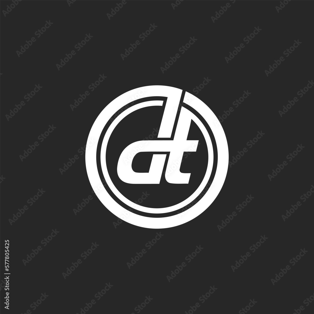 Modern creative DT logo designs Modern creative DT logo designs