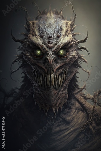 Scary Monster Horror Creature Character Design. Generative AI. © Henry Letham