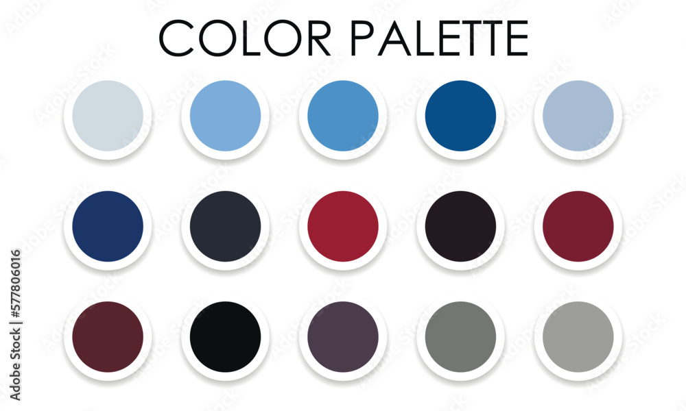 Collection of trendy color combinations. Color palette. Vector illustration