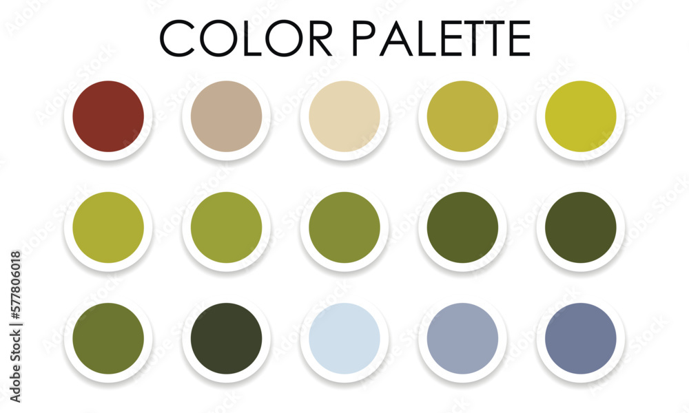 Collection of trendy color combinations. Color palette. Vector illustration