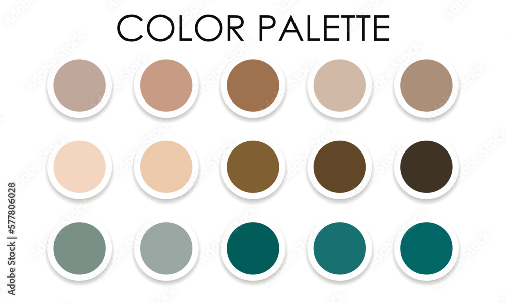 Collection of trendy color combinations. Color palette. Vector illustration