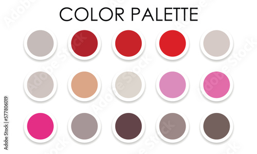 Obraz na płótnie Collection of trendy color combinations. Color palette. Vector illustration w salonie