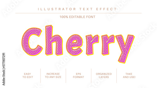 Cute pink editable text effect