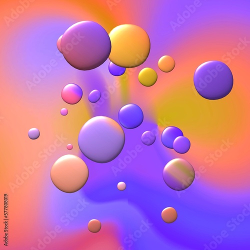 3D abstraction of a figure on a colored background