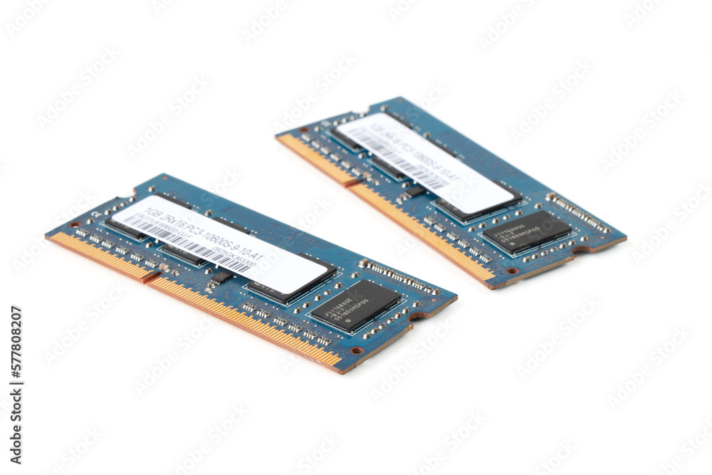 laptop RAM kit on white isolated background laptop RAM kit on white isolated background