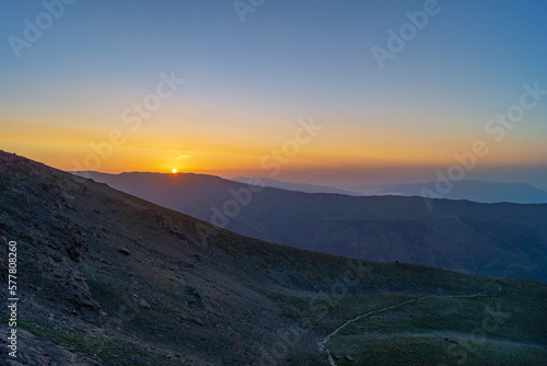 Radiant Summer Sunrise from the Mountain Top
