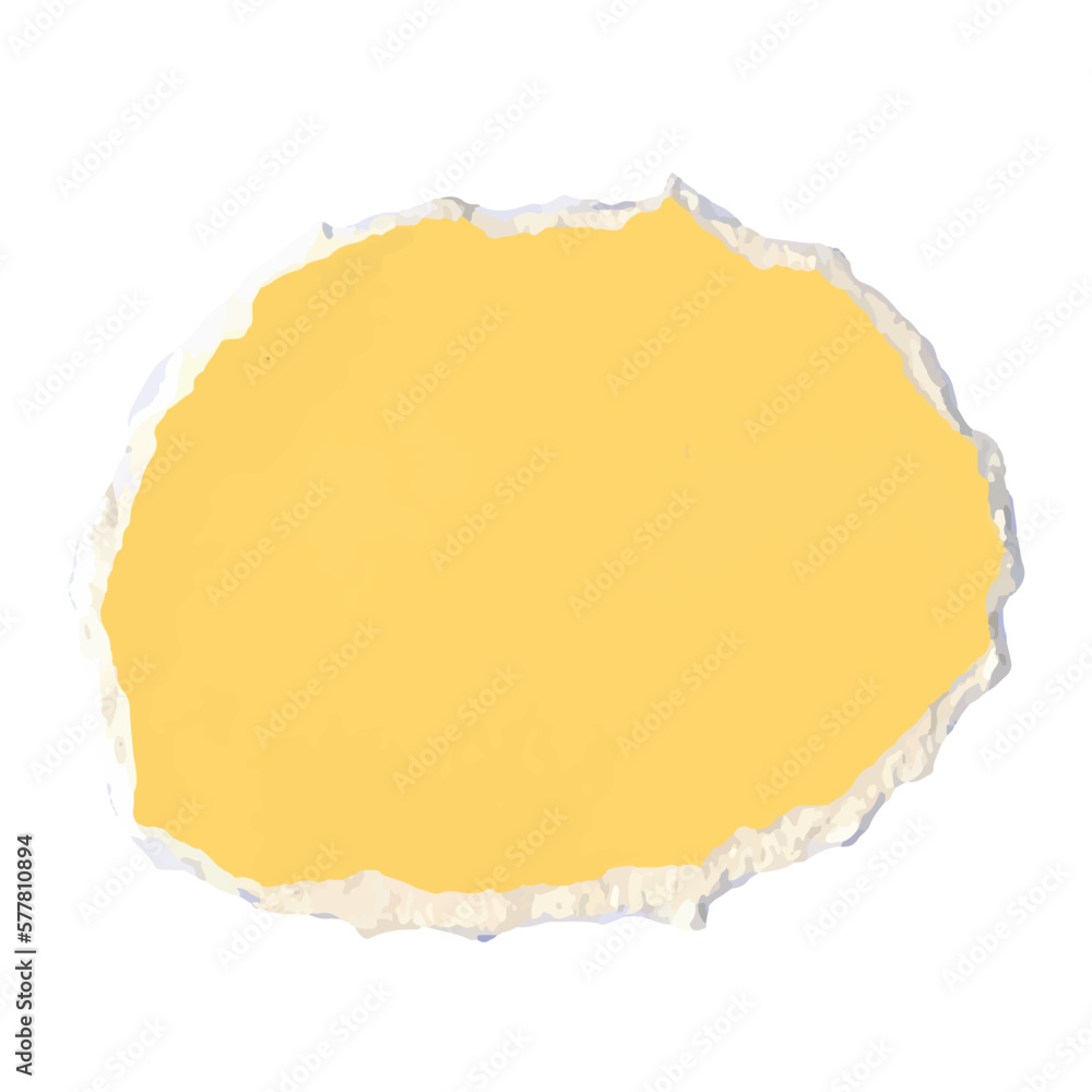 round piece of torn yellow paper, oval from torn paper for scrapbooking round piece of torn yellow paper, oval from torn paper for scrapbooking