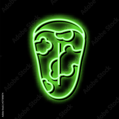 glossitis disease neon glow icon illustration
