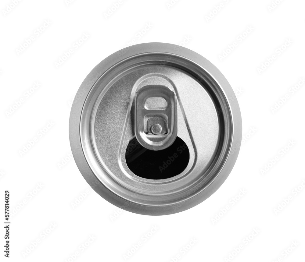 Aluminium can isolated on white, top view Aluminium can isolated on white, top view