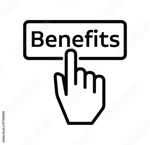 Benefits icon. line Vector Illustration