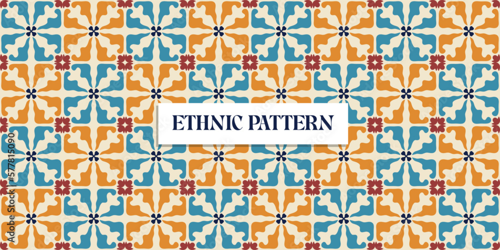 Vintage Traditional ornamental Ethnic seamless pattern. Patchwork Boho geometric ornament for scrapbooking