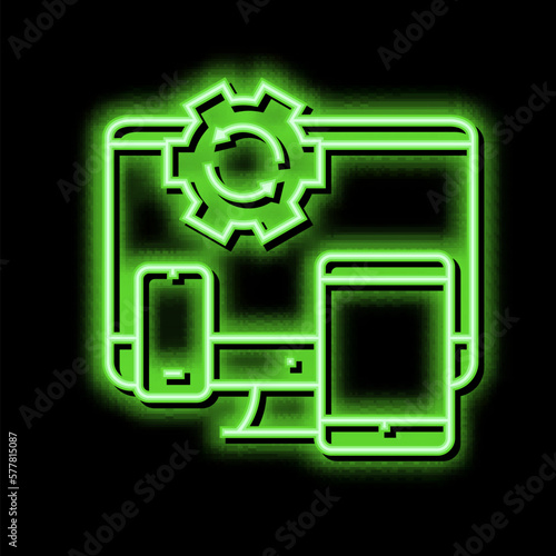 technics optimize neon glow icon illustration