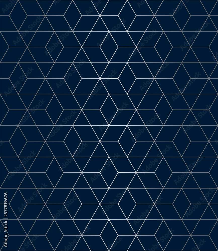 Seamless thin linear grid pattern. Abstract geometric rhombus