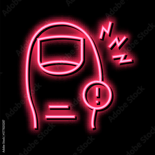 toe pain neon glow icon illustration