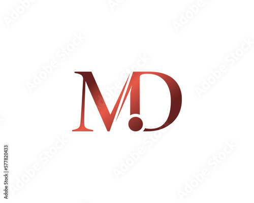 Abstract letter MD Unique Logo Design Concept. Creative and luxury alphabet vector icon.
