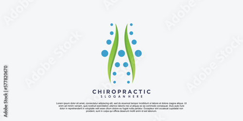 chiropractic logo design with creative concept