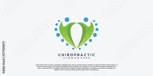 chiropractic logo design with creative concept