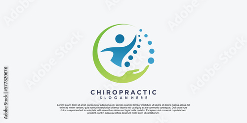 chiropractic logo design with creative concept
