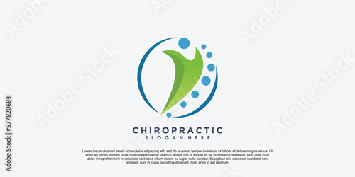 chiropractic logo design with creative concept