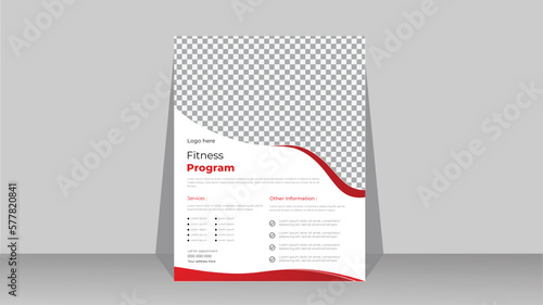 Modern gym flyer design for body fitness.