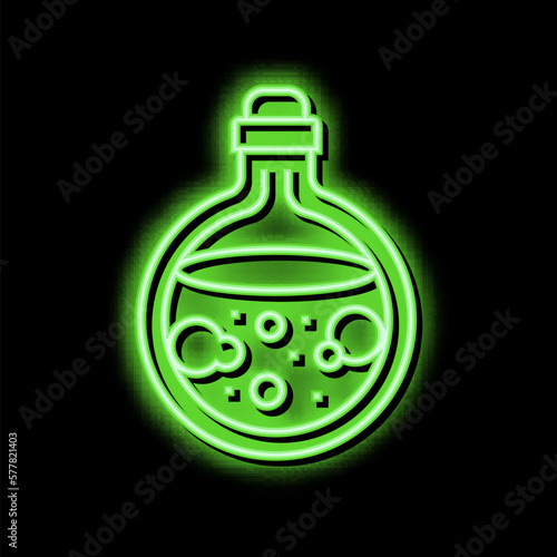 love potion neon glow icon illustration