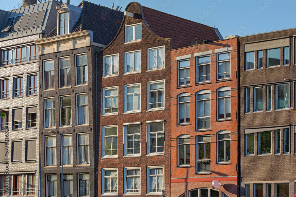 Fototapeta premium Windows Houses Amsterdam