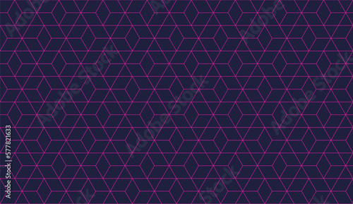 Seamless thin linear grid pattern. Abstract geometric rhombus background. Stylish fractal texture.